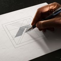 طراحی هویت بصری و لوگو شرکت معماری پلن آکس